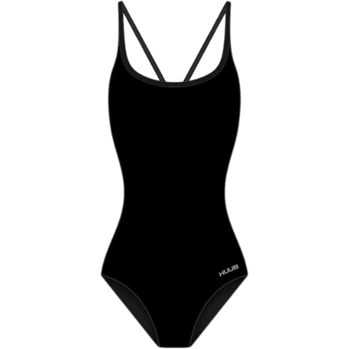 Plain black swimming costume online